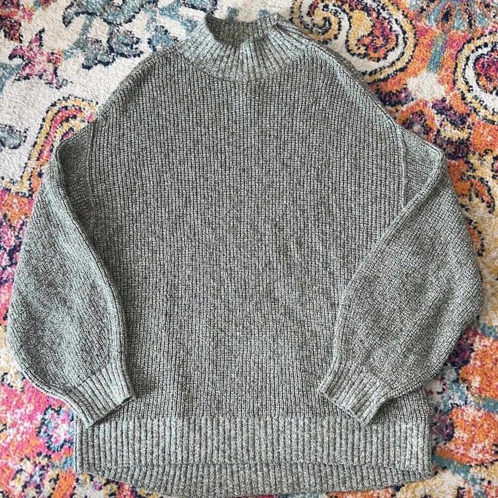 Aerie Hits The Spot Mockneck Sweater Pullover Olive Green Size XL